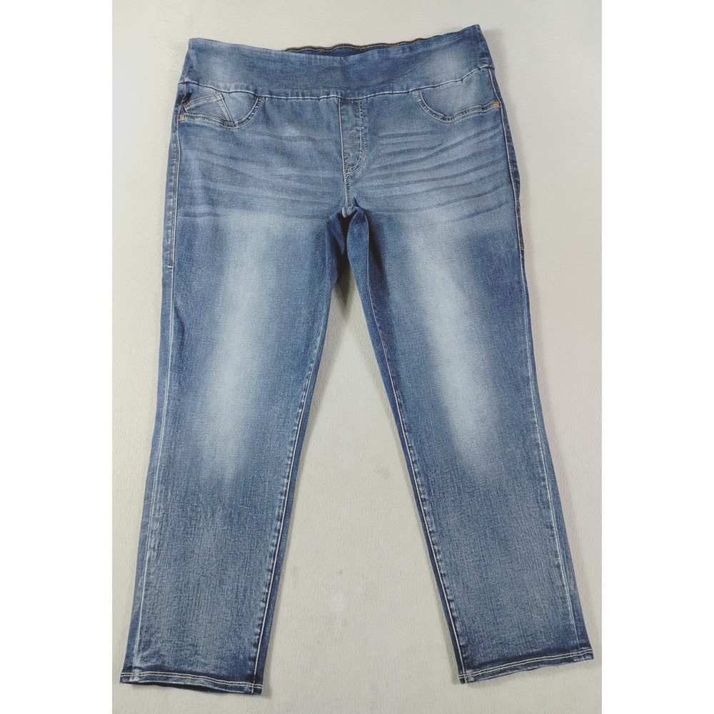 Rock & Republic Denim Rx Jegging Jeans Womens 18 Blue High Rise Stretch Pull On‎